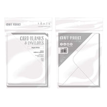 Load image into Gallery viewer, Craft Perfect - 10 Card Blanks & Envelopes - Bright White - A2 - 9253e - tonicstudios
