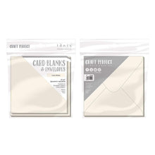 Load image into Gallery viewer, Craft Perfect - 10 Card Blanks & Envelopes - Ivory White - 6" x 6"- 9292e - tonicstudios
