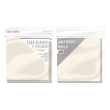 Load image into Gallery viewer, Craft Perfect - 10 Card Blanks & Envelopes - Ivory White - 7" x 7"- 9303E - tonicstudios