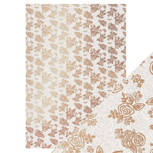 Load image into Gallery viewer, Craft Perfect - Foiled Kraft Card A4 - Rose Gold Posies (5/pk) - 9349e