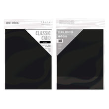 Load image into Gallery viewer, Craft Perfect - Classic Card - Jet Black - Weave Textured - 8.5" x 11" (10/PK) - tonicstudios