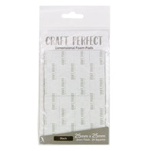 Load image into Gallery viewer, Craft Perfect - Adhesives - Dimensional Foam Pads - Black - 25mmx25mm Squares - 24 Squares - 9755e