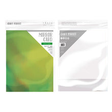 Load image into Gallery viewer, Craft Perfect - Iridescent Mirror Card 8.5"x11" - Seafoam Green - (5/PK) - 9789e