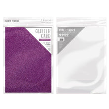 Load image into Gallery viewer, Craft Perfect - Glitter Card - Nebula Purple - A4 (5/PK) - 9946e - tonicstudios