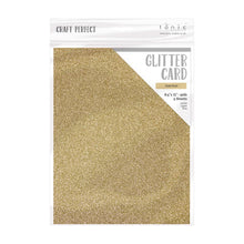 Load image into Gallery viewer, Craft Perfect - Glitter Card - Gold Dust - 8.5" x 11" (5/PK) - tonicstudios