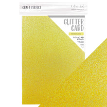 Load image into Gallery viewer, Craft Perfect - Glitter Card - Sherbet Lemon - 8.5"x11" (5/PK) - 9976eUS