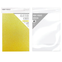 Load image into Gallery viewer, Craft Perfect - Glitter Card - Sherbet Lemon - 8.5"x11" (5/PK) - 9976eUS