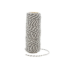 Load image into Gallery viewer, Craft Perfect - Striped Bakers Twine - Pewter Grey - (2mm/25m) - 9982e