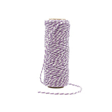 Load image into Gallery viewer, Craft Perfect - Striped Bakers Twine - Mauve Purple - (2mm/25m) - 9987e