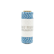 Load image into Gallery viewer, Craft Perfect - Striped Bakers Twine - French Blue - (2mm/25m) - 9992e - tonicstudios