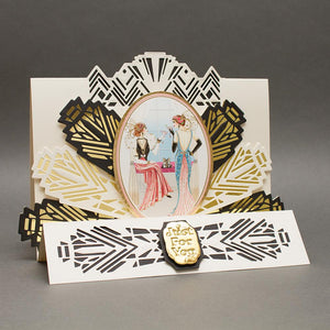 Tonic Studios - Staggered Art Deco Header Fold Die Set  - 4395E