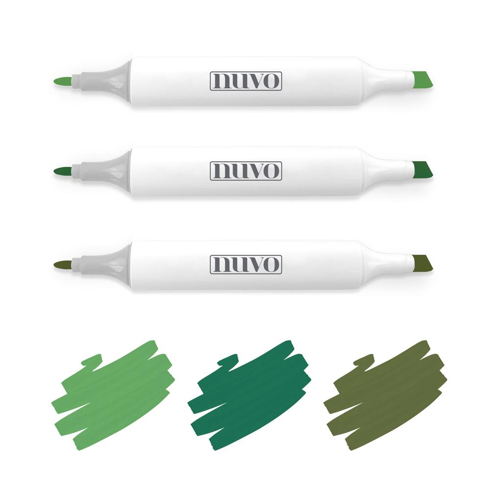 Nuvo - Alcohol Marker Pen Collection - Woodland Greens - 313n
