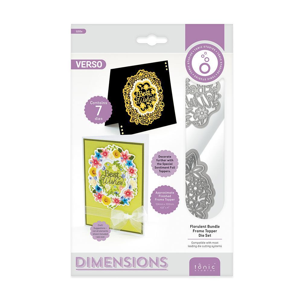 Dimensions - Tonic Studios - Dimensions - Florulent Bundle Frame Topper Die Set - 3255E