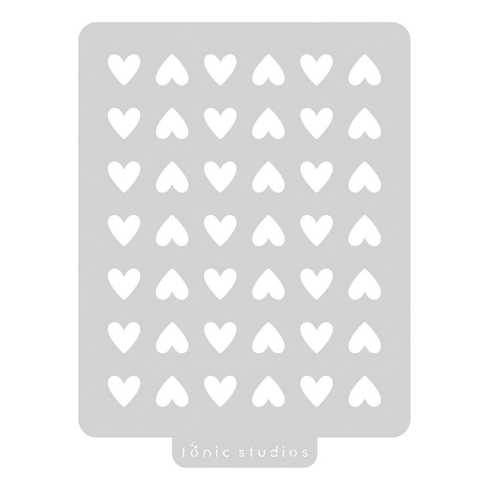 Tonic Studios - Simple Hearts Stencil - 4343E