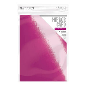 Craft Perfect - Mirror Card 8.5"x11" High Gloss - Magnificent Magenta (5/PK) - 8730e