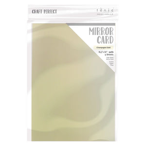 Craft Perfect - Mirror Card - Champagne Gold - 8.5"x11" (5/PK) - 8732eUS