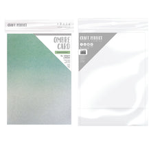 Load image into Gallery viewer, Craft Perfect - Ombre Card - Opalescent Green - 8.5&quot;x11&quot; (5/PK) - 8920eUS
