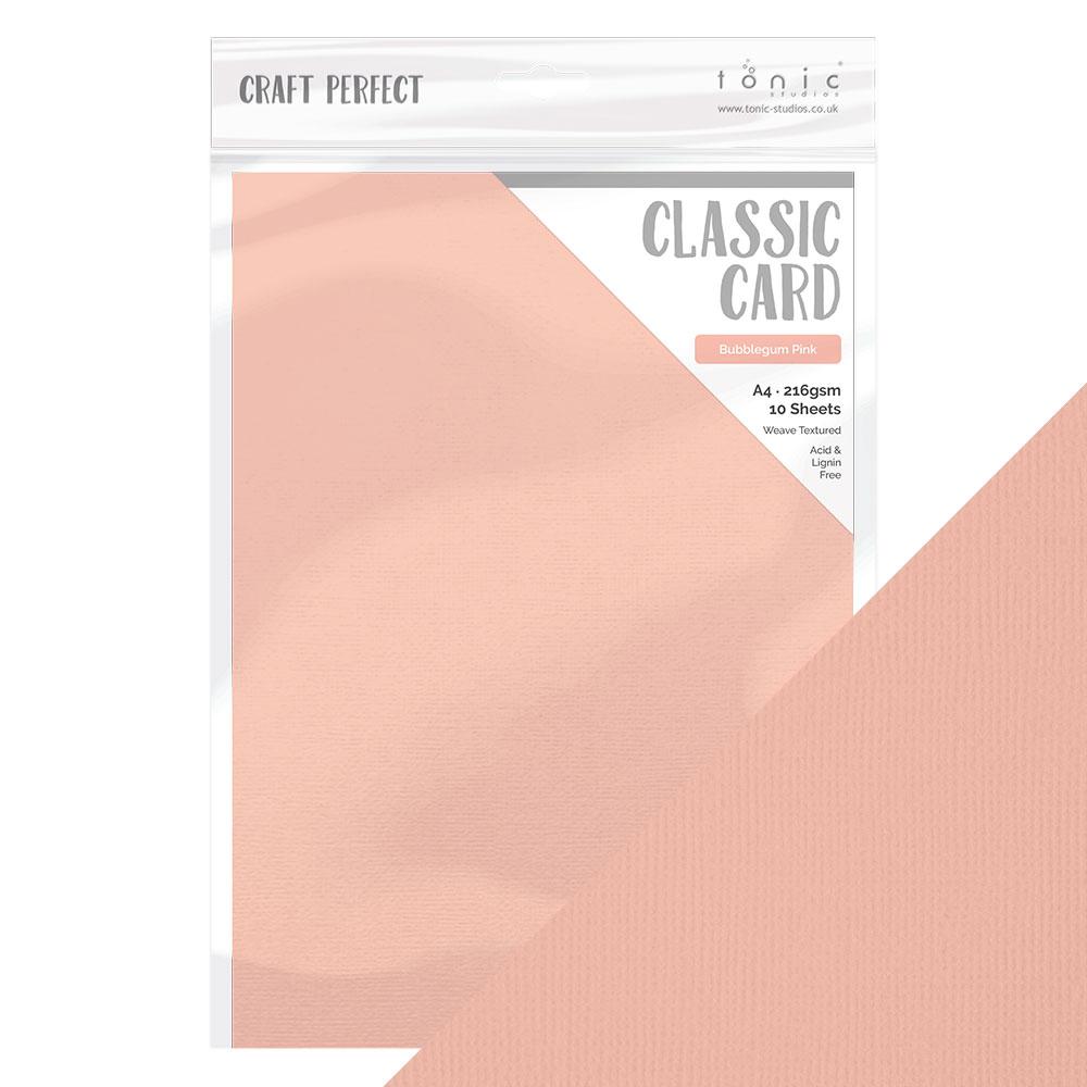 Craft Perfect - Weave Textured Classic Card - Bubblegum Pink - 8.5