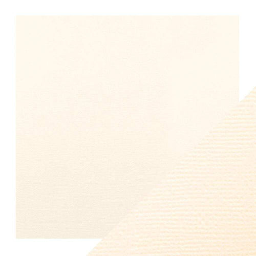 Craft Perfect - Classic Card - Ivory White - Weave Textured - 12