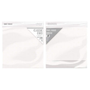 Craft Perfect - Classic Card - Bright White - Weave Textured - 12" x 12" (5/Pk) - tonicstudios