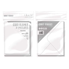 Load image into Gallery viewer, Craft Perfect - 10 Card Blanks &amp; Envelopes - Bright White - A2 - 9253e - tonicstudios
