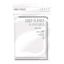 Load image into Gallery viewer, Craft Perfect - 10 Card Blanks &amp; Envelopes - Bright White - A2 - 9253e - tonicstudios
