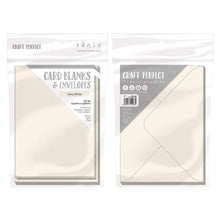 Load image into Gallery viewer, Craft Perfect - 10 Card Blanks &amp; Envelopes - Ivory White - A6 - 9267e - tonicstudios
