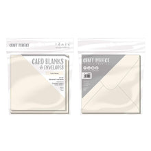 Load image into Gallery viewer, Craft Perfect - 10 Card Blanks &amp; Envelopes - Ivory White - 6&quot; x 6&quot;- 9292e - tonicstudios
