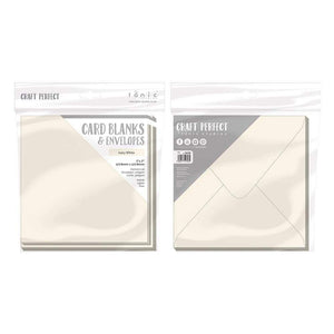 Craft Perfect - 10 Card Blanks & Envelopes - Ivory White - 7" x 7"- 9303E - tonicstudios