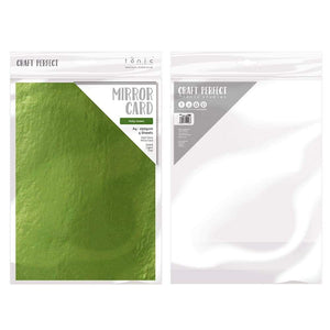 Craft Perfect - Mirror Card High Gloss - Holly Green - A4 (5/PK) - 9446e - tonicstudios