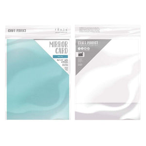 Craft Perfect - Mirror Card Satin - Silky Sky - 8.5" x 11" (5/PK) - tonicstudios