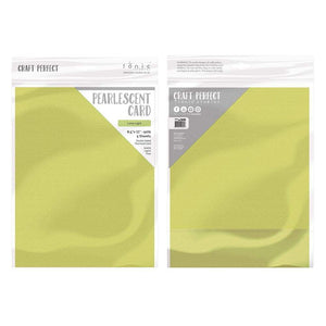 Craft Perfect - Pearlescent Card - Lime Light - 8.5" x 11" (5/PK) - tonicstudios