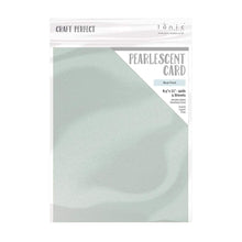 Load image into Gallery viewer, Craft Perfect - Pearlescent Card - Blue Frost - 8.5&quot; x 11&quot; (5/PK) - tonicstudios
