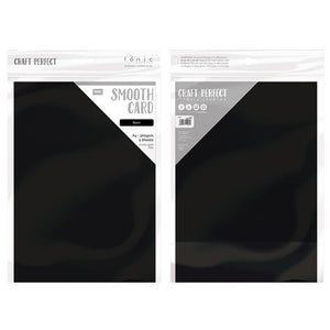 Craft Perfect - Smooth Card A4 - Black (5/PK) - 9569e