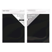 Load image into Gallery viewer, Craft Perfect - Classic Card - Jet Black - Weave Textured - 8.5&quot; x 11&quot; (10/PK) - tonicstudios
