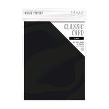 Load image into Gallery viewer, Craft Perfect - Classic Card - Jet Black - Weave Textured - 8.5&quot; x 11&quot; (10/PK) - tonicstudios
