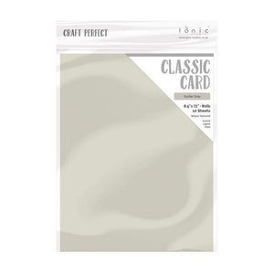 Craft Perfect - Classic Card - Oyster Grey - Weave Textured - 8.5" x 11 (10/PK) - tonicstudios