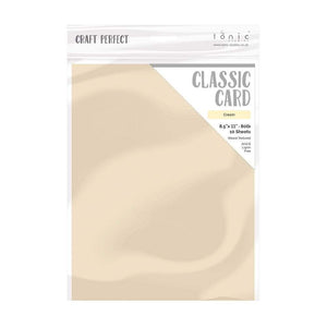 Craft Perfect - Classic Card - Cream - Weave Textured - 8.5" x 11" (10/PK) - tonicstudios