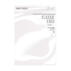 Craft Perfect - Classic Card - Bright White - Weave Textured - 8.5" x 11" (10/PK) - tonicstudios
