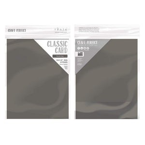 Craft Perfect - Classic Card - Pewter Grey - Weave Textured - 8.5" x 11" (10/PK) - tonicstudios