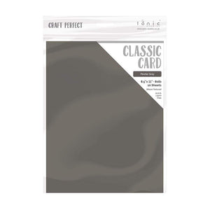 Craft Perfect - Classic Card - Pewter Grey - Weave Textured - 8.5" x 11" (10/PK) - tonicstudios
