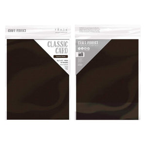 Craft Perfect - Classic Card - Espresso Brown - Weave Textured - 8.5" x 11" (10/PK) - tonicstudios