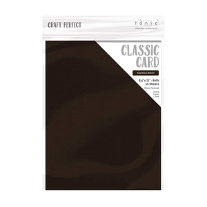 Craft Perfect - Classic Card - Espresso Brown - Weave Textured - 8.5" x 11" (10/PK) - tonicstudios