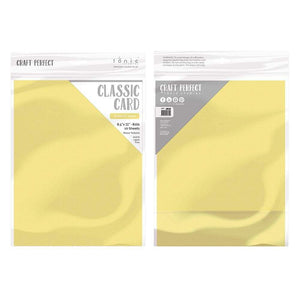Craft Perfect - Classic Card - Buttermilk Yellow - Weave Textured - 8.5" x 11" (10/PK) - tonicstudios