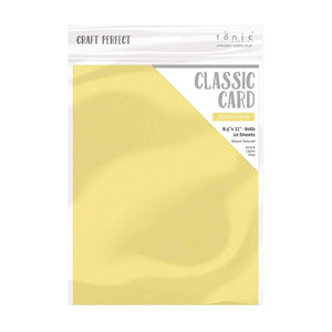Craft Perfect - Classic Card - Buttermilk Yellow - Weave Textured - 8.5" x 11" (10/PK) - tonicstudios