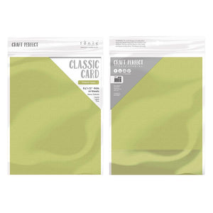 Craft Perfect - Classic Card - Pistachio Green - Weave Textured - 8.5" x 11" (10/PK) - tonicstudios