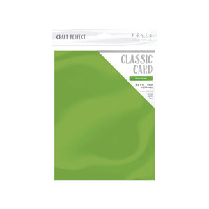 Craft Perfect - Weave Textured Classic Card - Grass Green - 8.5"x 11" (10/PK)  - 9635e