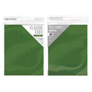 Craft Perfect - Classic Card - Fern Green - Weave Textured - 8.5" x 11" - 10 Pack - 9637E - tonicstudios