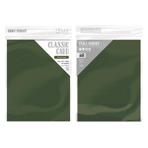 Craft Perfect - Classic Card - Avocado Green - Weave Textured - 8.5" x 11" - 10 Pack - 9638E - tonicstudios