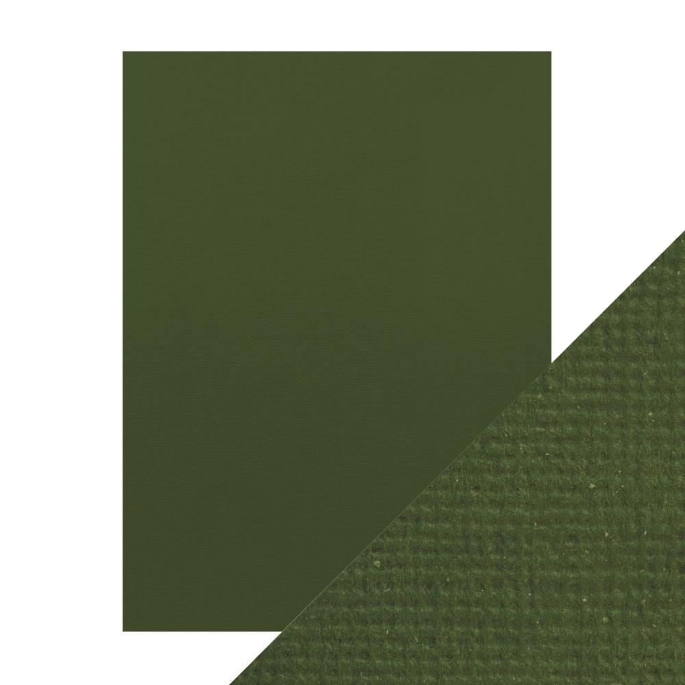 Craft Perfect - Classic Card - Avocado Green - Weave Textured - 8.5